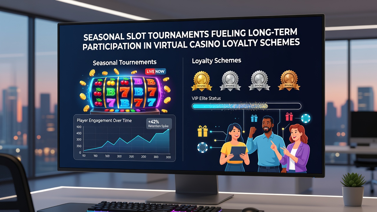 Loyalty program dashboard displaying accumulated points from seasonal slot tournaments leading to VIP tier upgrades