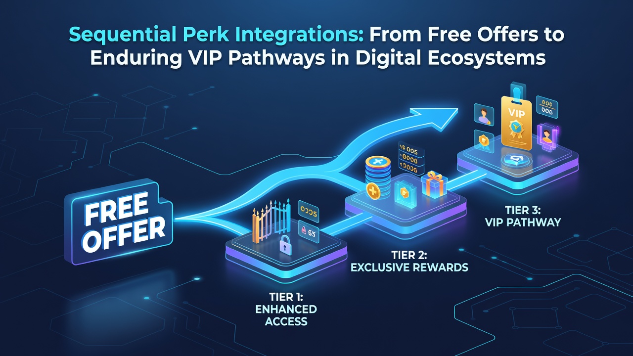 Mobile app interface illustrating VIP pathway progression from free bonuses